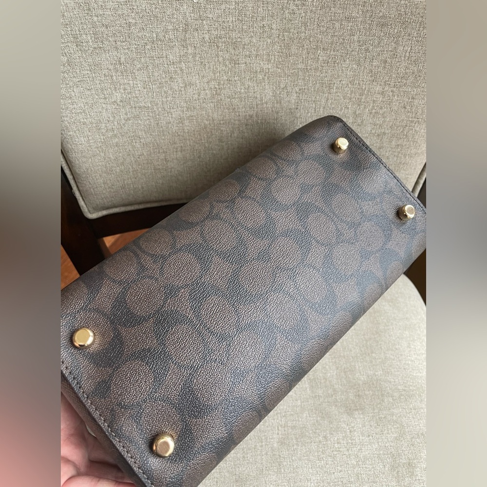 NWT！COACH ROWAN SATCHEL IN SIGNATURE CANVAS WITH SKI PATCHES (COACH CE592) - Picture 7 of 14